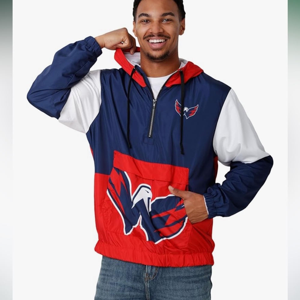 NWT NHL Washington Capitals Windbreaker - Picture 1 of 8